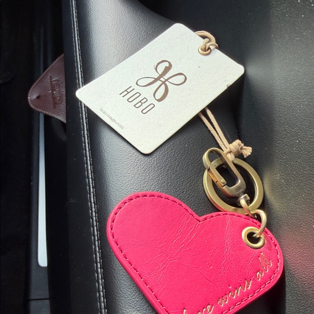 Clip On Leather Heart Charm